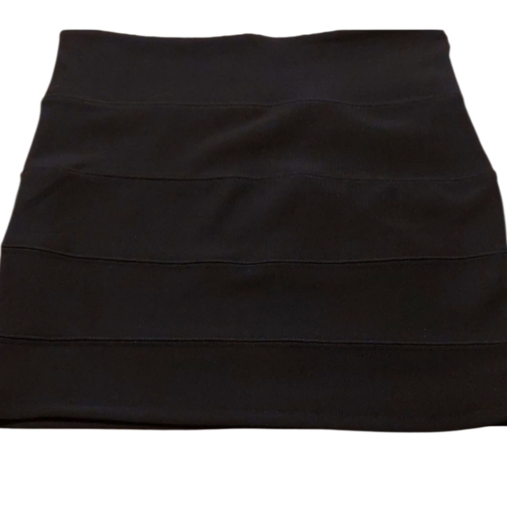 Ambiance Black Tiered Mini Skirt S EUC